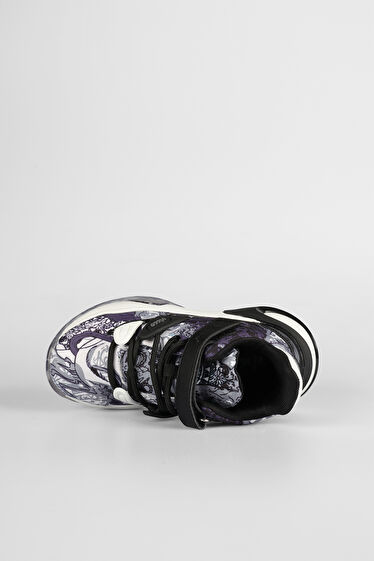 Vicco Universe Baskılı Erkek Çocuk Siyah Sneaker
