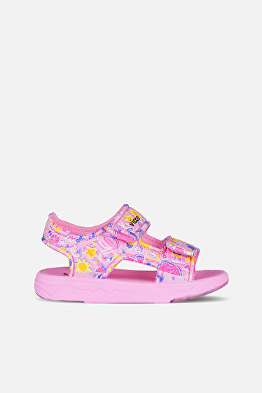 Vicco Vital Desenli Kız Bebek Pembe Sandalet