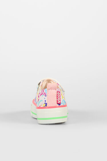 Vicco Done Desenli Kız Bebek Beyaz/Pembe Sneaker