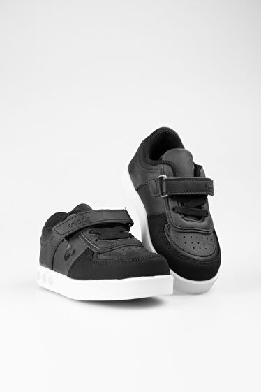 Vicco Sam Işıklı Unisex Okul Öncesi Siyah/Beyaz Sneaker