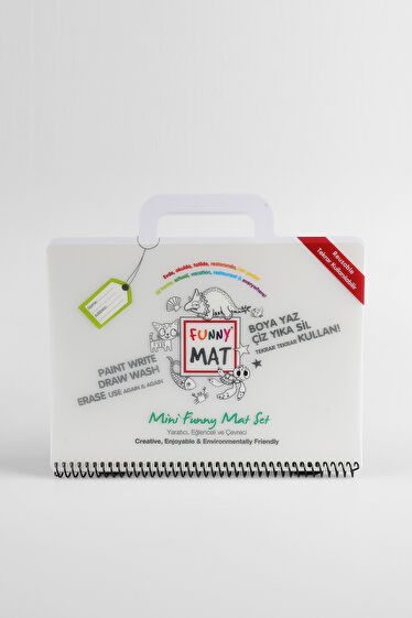 Akademi Çocuk Mat Mini Set Yıkanabilir Unisex Aksesuar Beyaz Boyama Kitabı