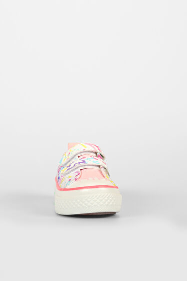 Vicco Done Desenli Kız Bebek Beyaz/Pembe Sneaker