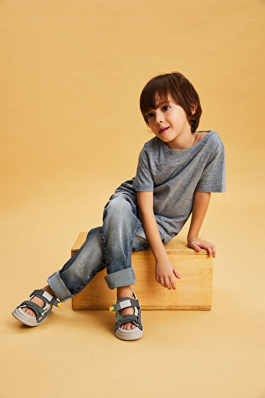 Vicco Wonder Hafif Erkek Bebek Gri Sandalet