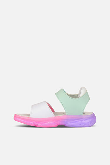 Vicco Laura Işıklı Kız Bebek Mint Yeşil/Beyaz Sandalet