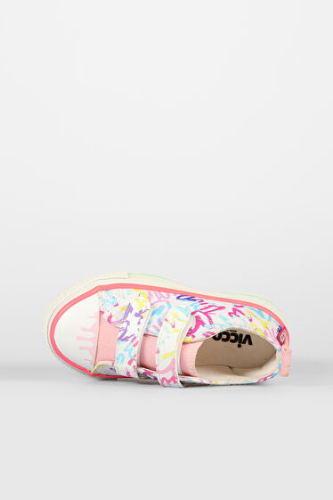 Vicco Done Desenli Kız Bebek Beyaz/Pembe Sneaker