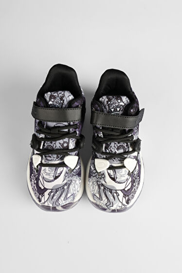 Vicco Universe Baskılı Erkek Çocuk Siyah Sneaker