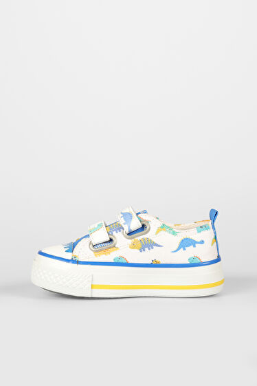 Vicco Done Desenli Erkek Okul Öncesi Beyaz/Saks Mavi Sneaker