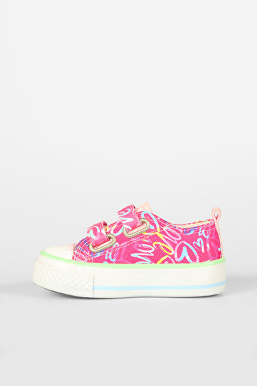 Vicco Done Desenli Kız Bebek Fuşya Sneaker