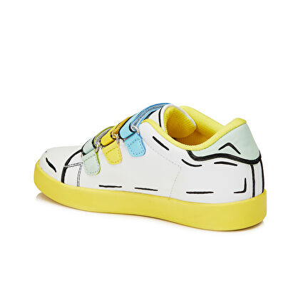 Vicco Picasso Işıklı Unisex Çocuk Beyaz/Sarı Sneaker