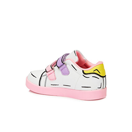 Vicco Picasso Işıklı Kız Okul Öncesi Beyaz/Pembe Sneaker