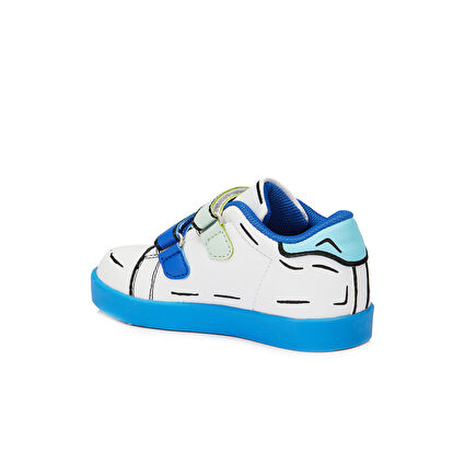 Vicco Picasso Işıklı Erkek Bebek Beyaz/Saks Mavi Sneaker