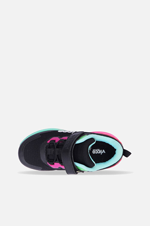 Vicco Yancy Hafif Kız Çocuk Siyah/Fuşya Spor Ayakkabı