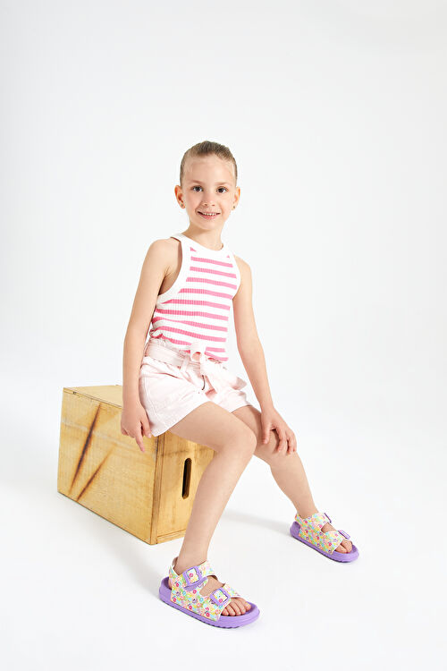 Vicco Miyu II Baskılı Kız Okul Öncesi Lila Sandalet 321.P23Y.254-16 | Vicco
