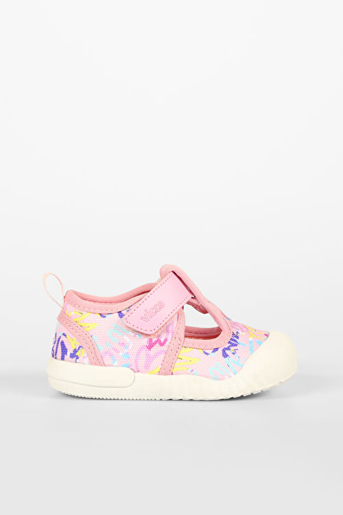 Vicco Darida Desenli Kız Bebek Pembe Günlük Ayakkabı 950.B25Y.238-06 | Vicco