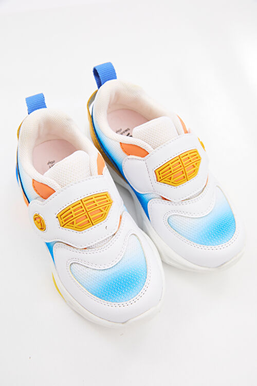 Vicco Hellen Işıklı Erkek Bebek Beyaz/Orange Spor Ayakkabı 346.B25Y.164-1114 | Vicco