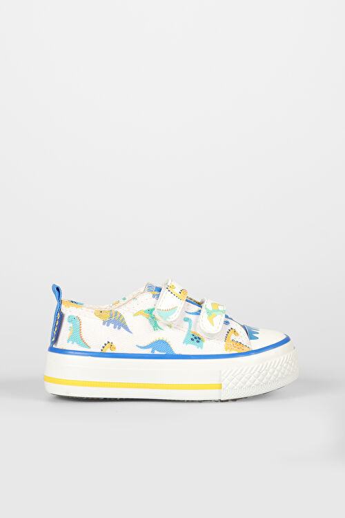 Vicco Done Desenli Erkek Okul Öncesi Beyaz/Saks Mavi Sneaker 925.P25Y.227-1105 | Vicco