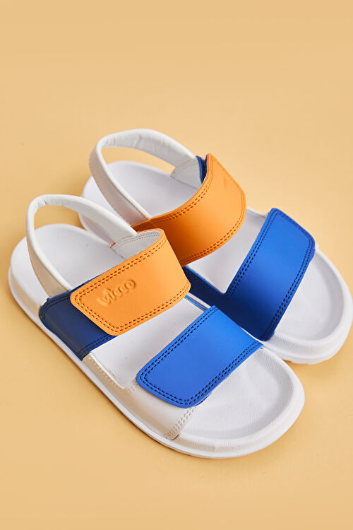 Vicco Krixi Hafif Erkek Bebek Beyaz/Saks Mavi Sandalet 321.B23Y.252-1105 | Vicco
