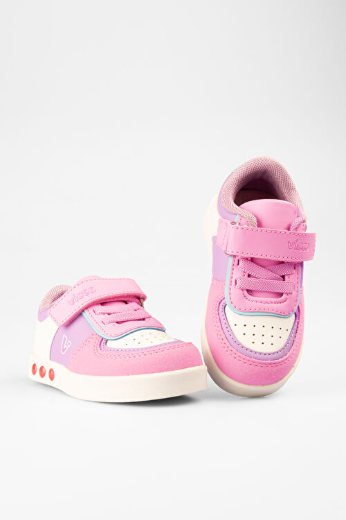 Vicco Sam Işıklı Kız Okul Öncesi Pembe Sneaker 313.P21K.130-06 | Vicco