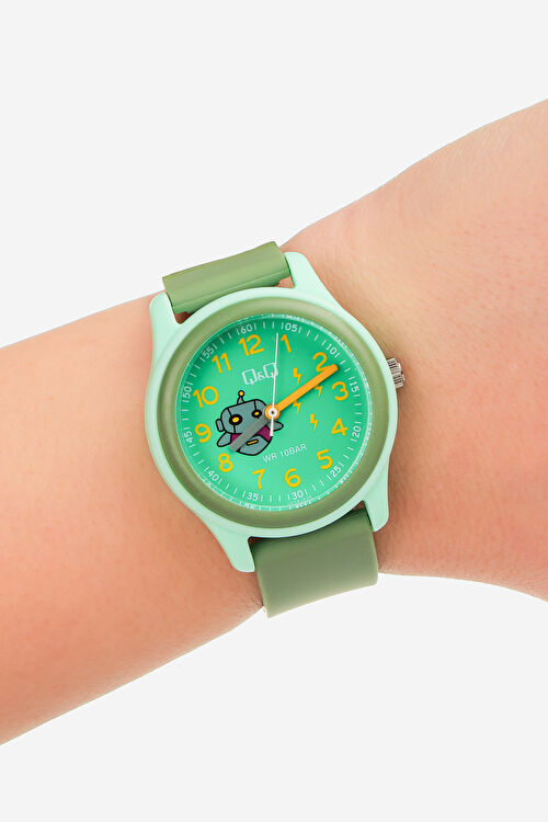 QQ Saat Robo Analog Aksesuar Yeşil Saat VS59J006Y-13 | Vicco