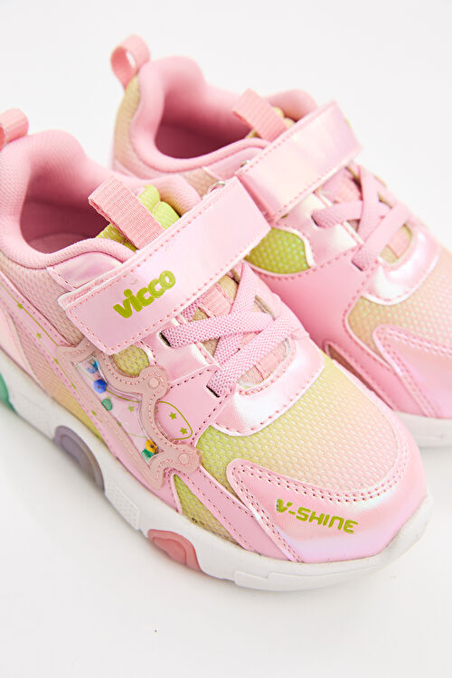 Vicco Queen Işıklı Kız Bebek Pudra Spor Ayakkabı 346.B25Y.180-114 | Vicco