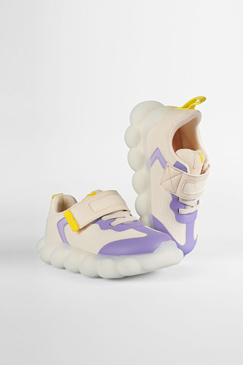 Vicco Bread Işıklı Unisex Okul Öncesi Bej Spor Ayakkabı 346.P25Y.209-15 | Vicco