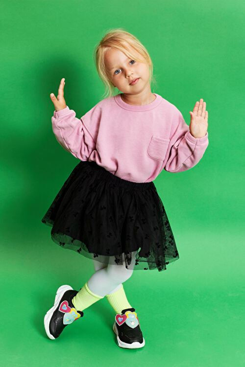 Vicco Lovely Işıklı Kız Okul Öncesi Siyah Spor Ayakkabı 346.P25K.234-02 | Vicco