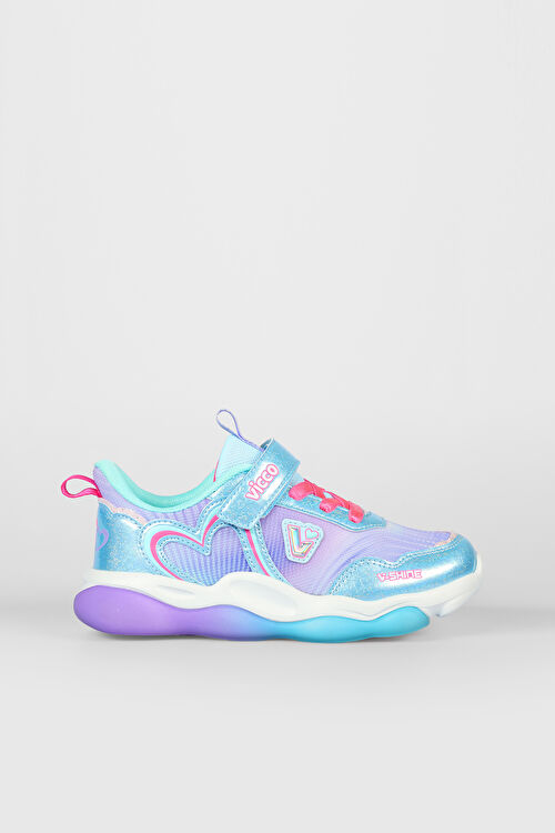 Vicco Heart Işıklı Kız Çocuk Mavi Spor Ayakkabı 346.F25Y.215-04 | Vicco