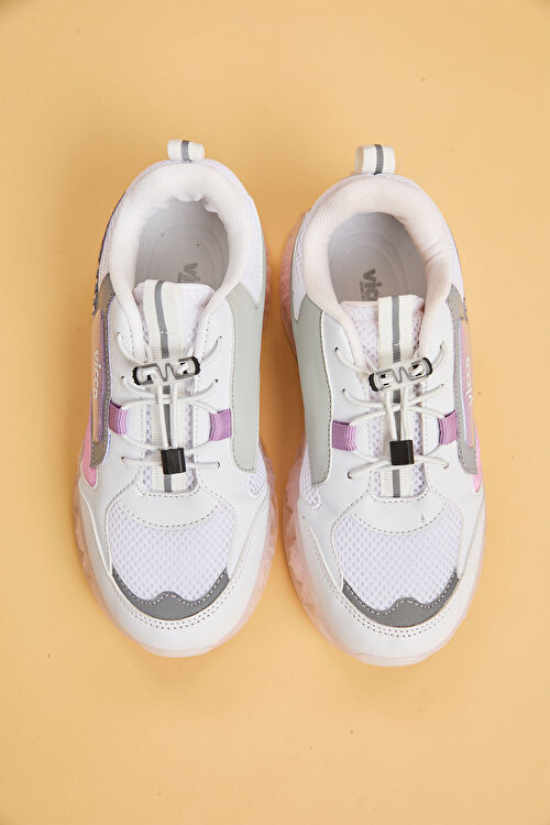 Vicco Corn Basic Kız Çocuk Beyaz/Pembe Spor Ayakkabı 346.F24Y.131-1106 | Vicco