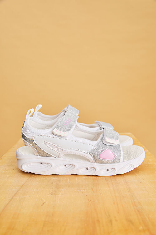 Vicco Roy Işıklı Kız Çocuk Beyaz Sandalet 332.F21Y.189-11 | Vicco