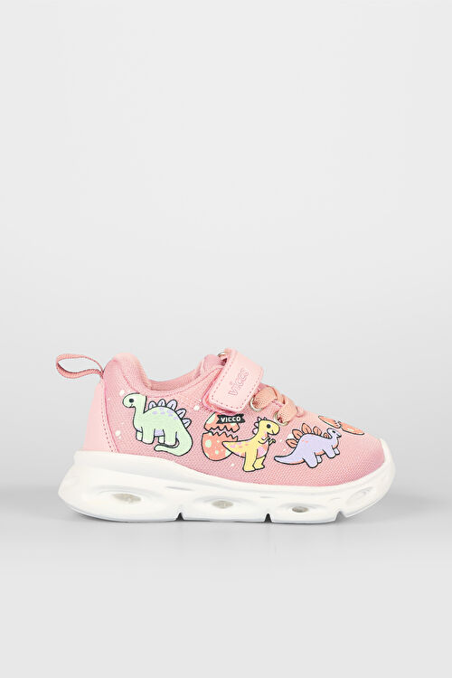 Vicco Dino Işıklı Kız Bebek Pudra Spor Ayakkabı 346.B25Y.171-114 | Vicco