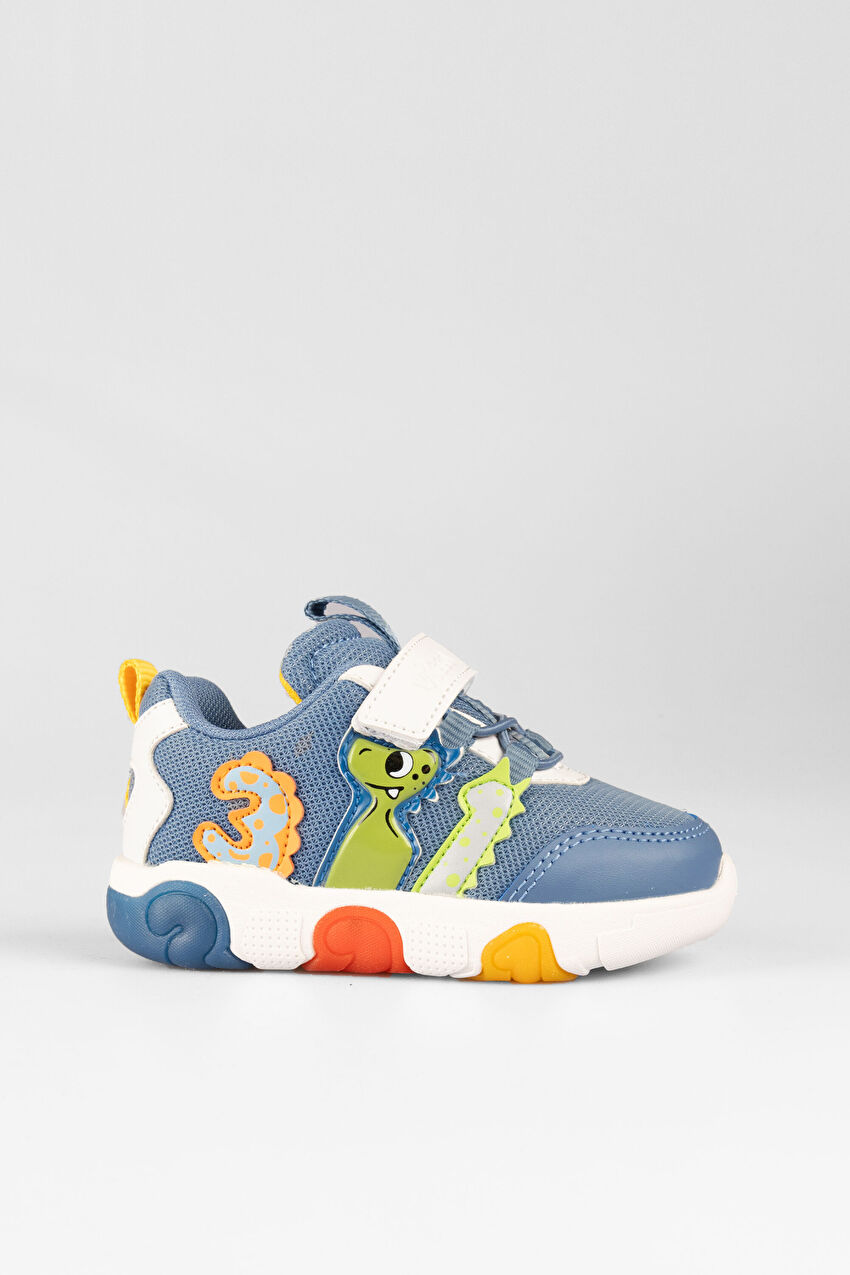 Vicco Number Işıklı Erkek Bebek Kot Spor Ayakkabı