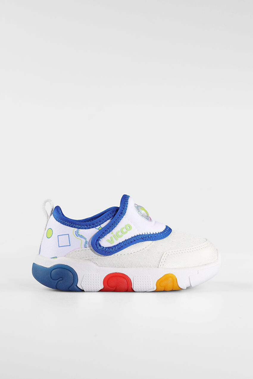 Vicco Sort Işıklı Erkek Okul Öncesi Beyaz/Saks Mavi Spor Ayakkabı