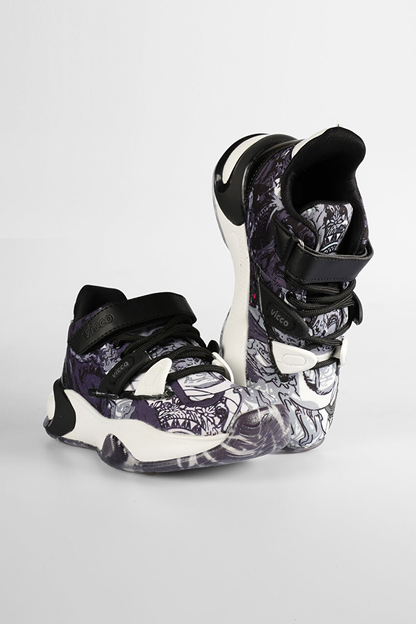 Vicco Universe Baskılı Erkek Çocuk Siyah Sneaker