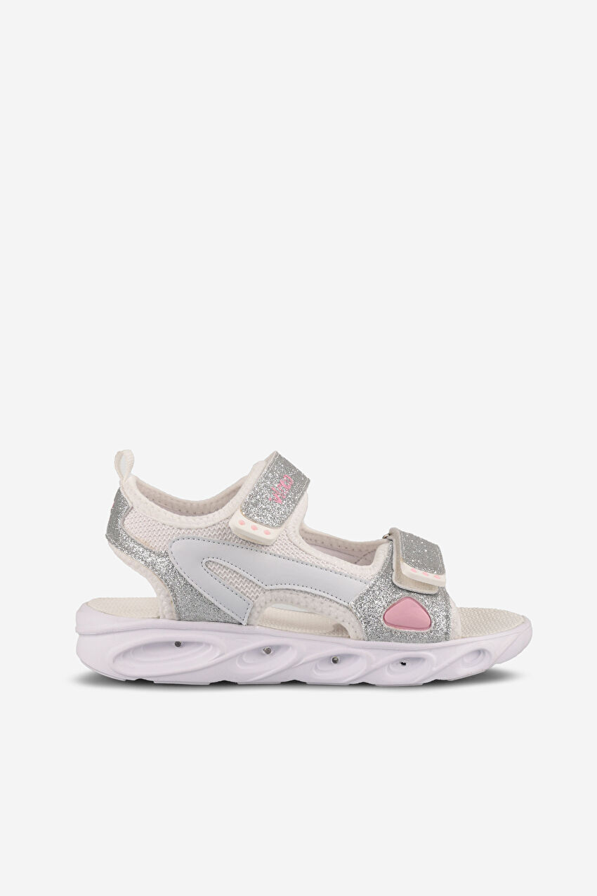 Vicco Roy Işıklı Kız Çocuk Beyaz Sandalet