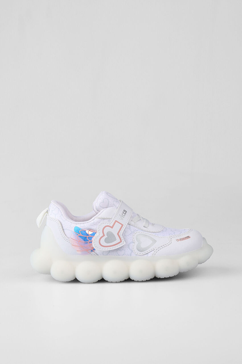 Vicco Süse Işıklı Kız Bebek Beyaz Spor Ayakkabı