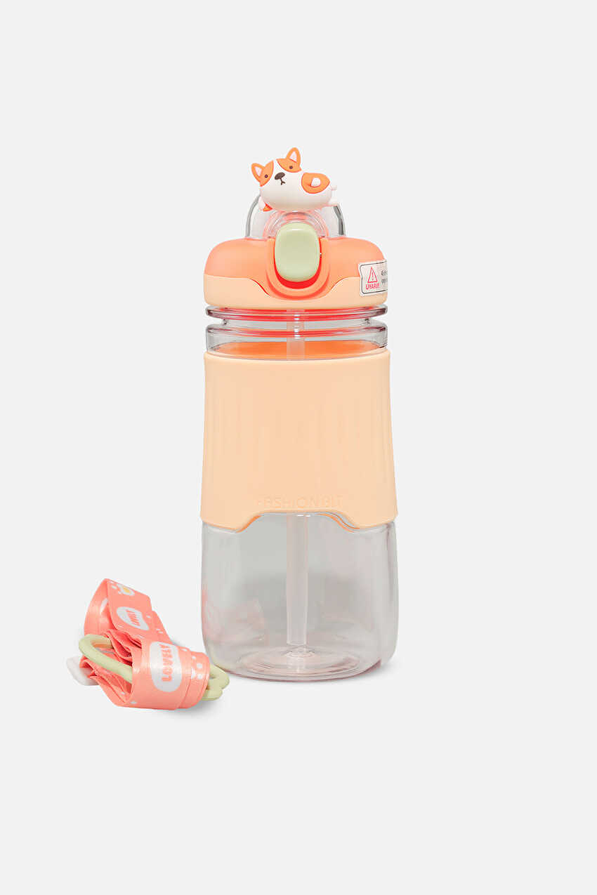 Vagonlife Twity Kilitli Kapak Unisex 600ML Turuncu Pipetli Matara