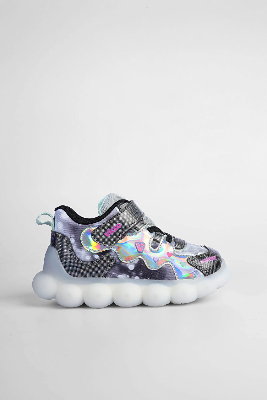 Vicco Sonya Işıklı Kız Okul Öncesi Siyah Spor Ayakkabı