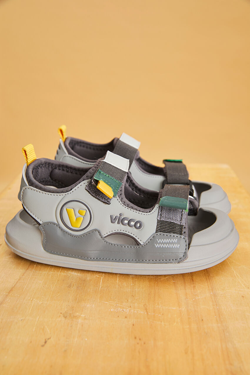 Vicco Wonder Hafif Erkek Okul Öncesi Gri Sandalet