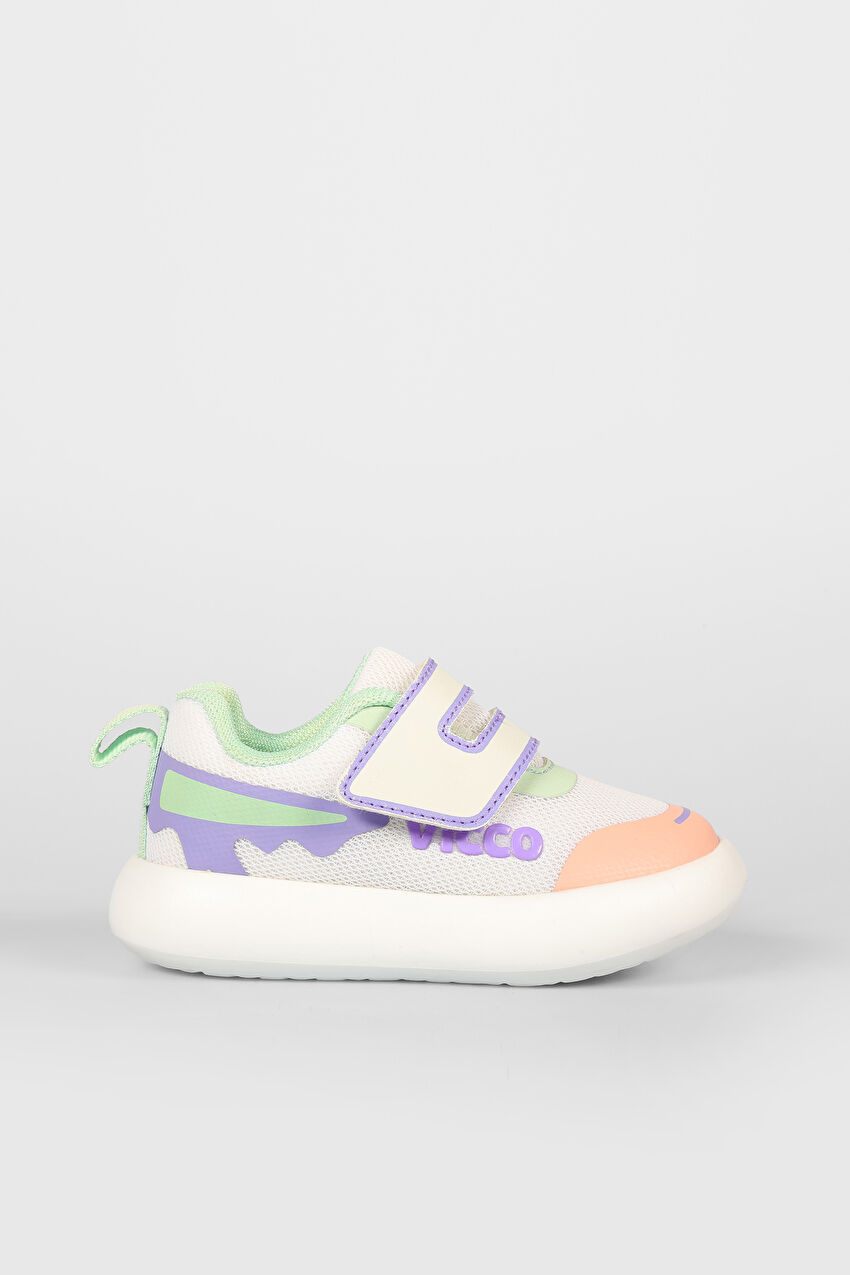 Vicco Melodic Işıklı Kız Okul Öncesi Beyaz/Lila Sneaker