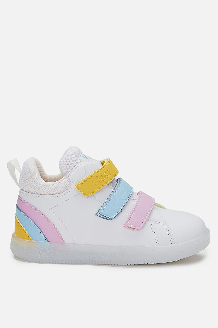 Vicco Rainbow Işıklı Kız Çocuk Beyaz/Pembe Bot