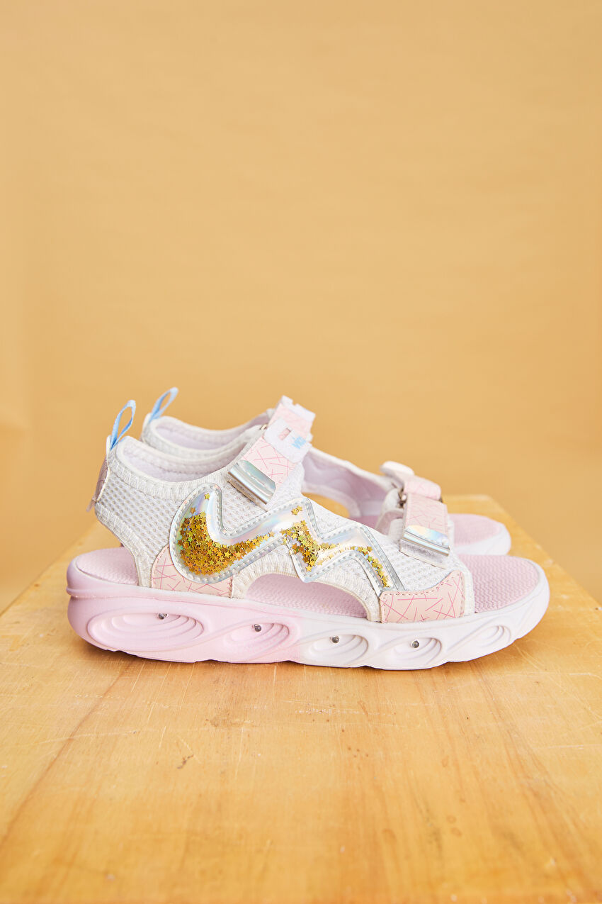 Vicco Legendy Işıklı Kız Okul Öncesi Beyaz Sandalet