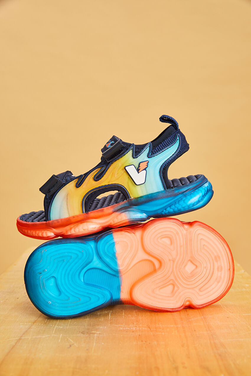 Vicco Jack Işıklı Erkek Bebek Lacivert Sandalet