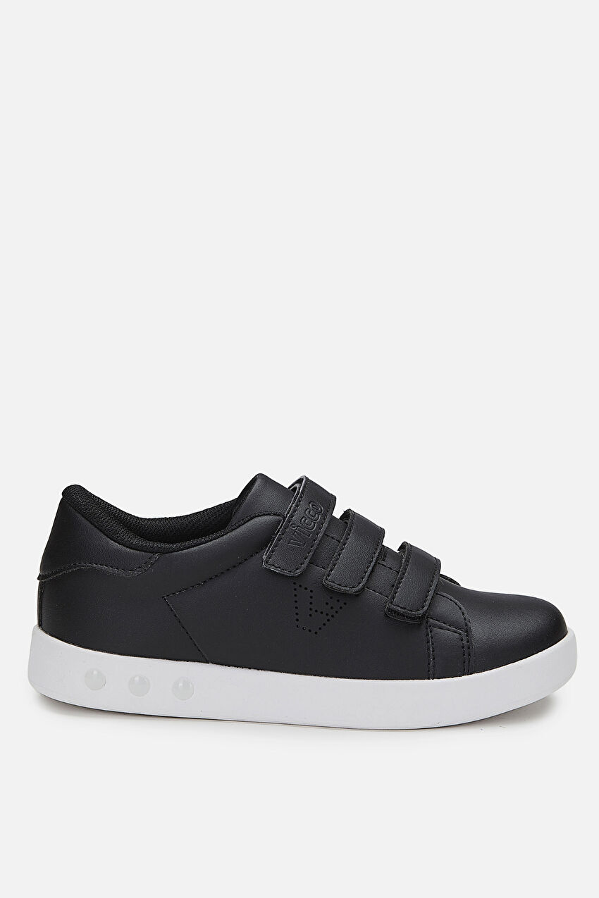 Vicco Oyo Işıklı Unisex Çocuk Siyah/Beyaz Sneaker