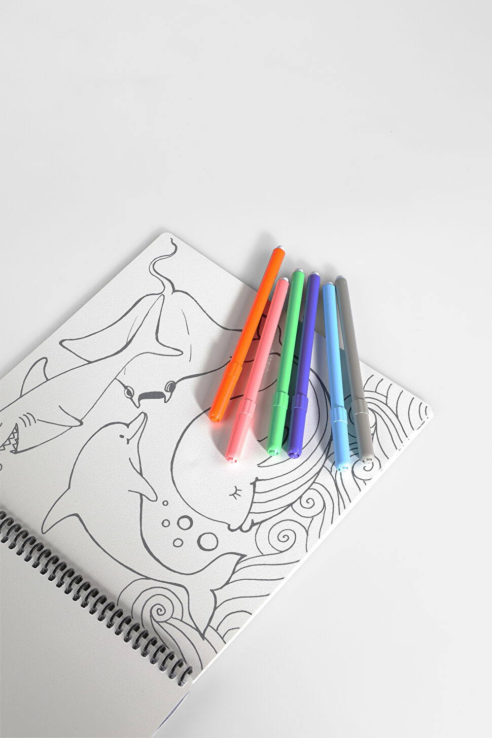 Akademi Çocuk Mat Mini Set Denizlerin Altında Yıkanabilir Unisex Aksesuar Beyaz Boyama Kitabı 25K.A25M.1160-11 | Vicco