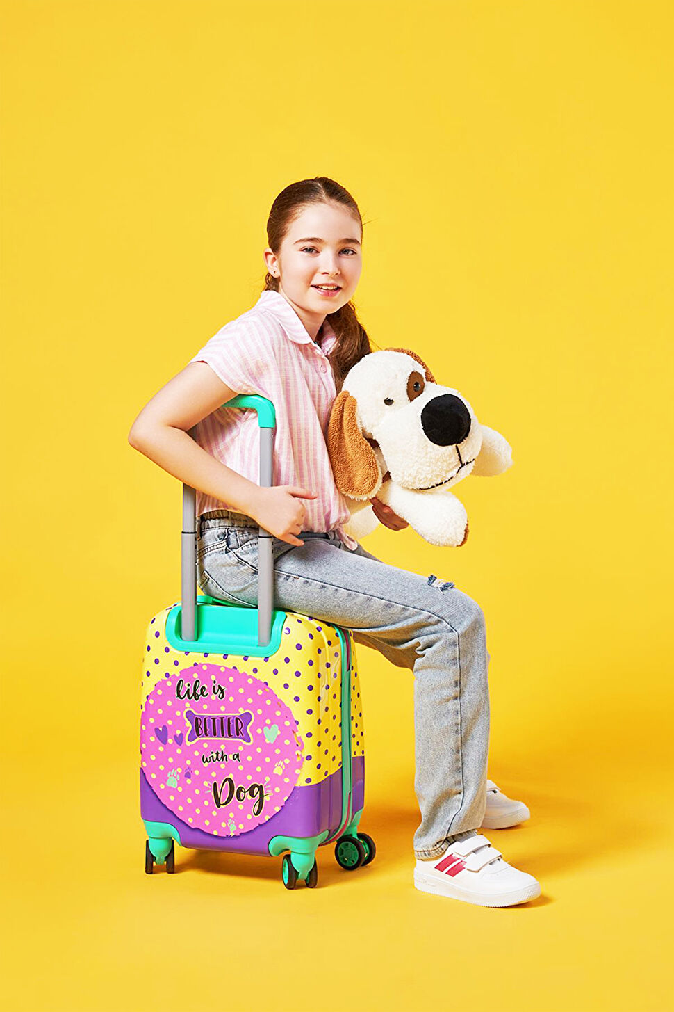 Yaygan Sevimli Köpek Baskılı Aksesuar Sarı Çanta 16771-12 | Vicco