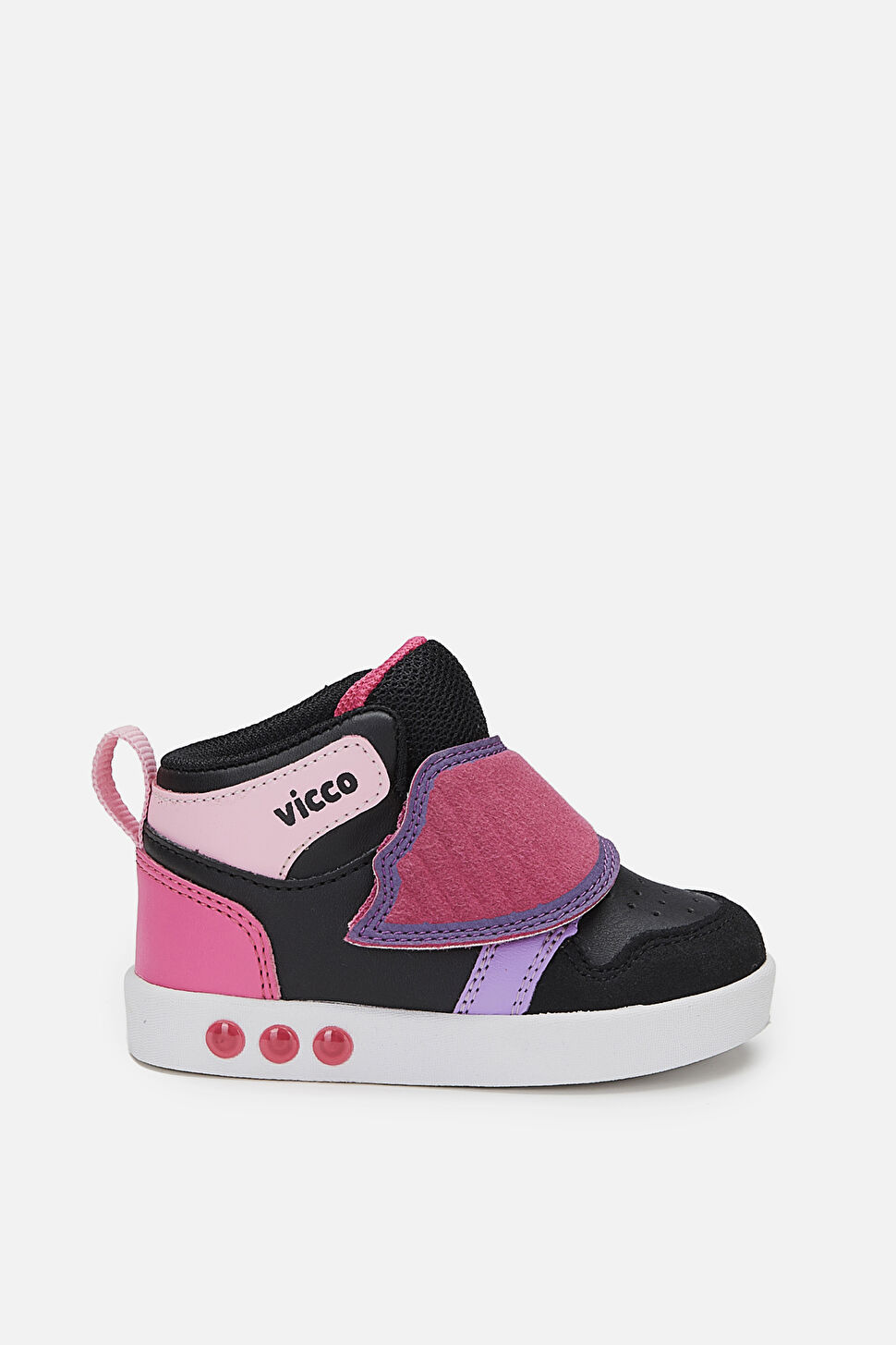 Vicco Ufo Işıklı Kız İlk Adım Siyah/Fuşya Bot 313.E20K.100-0207 | Vicco