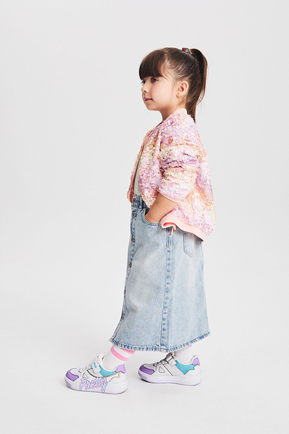 Vicco Pretty Işıklı Kız Okul Öncesi Beyaz Sneaker 220.P25Y.113-11 | Vicco