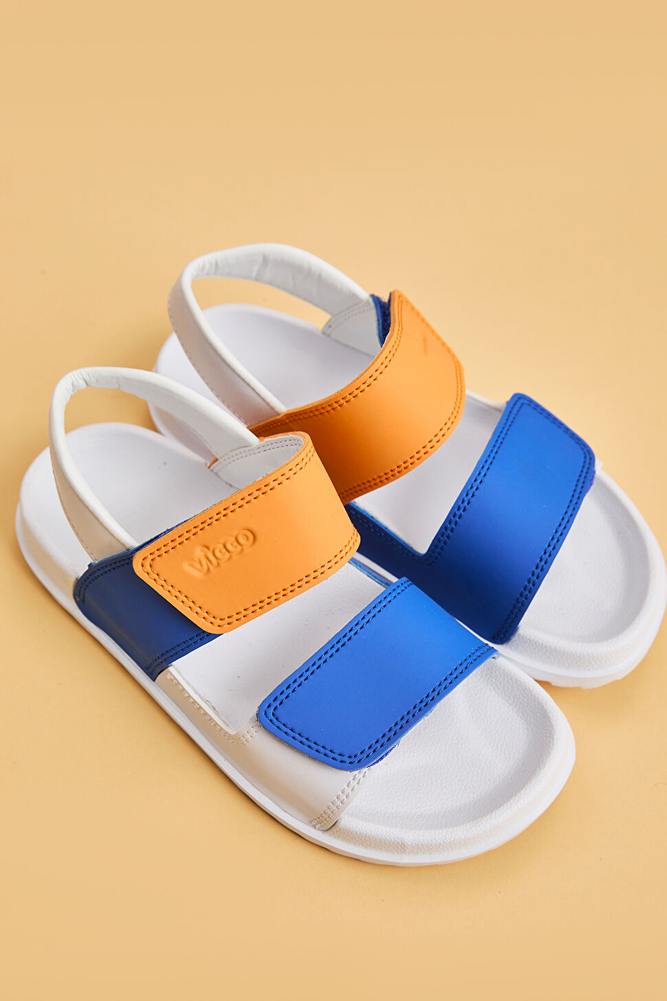 Vicco Krixi Hafif Erkek Bebek Beyaz/Saks Mavi Sandalet 321.B23Y.252-1105 | Vicco