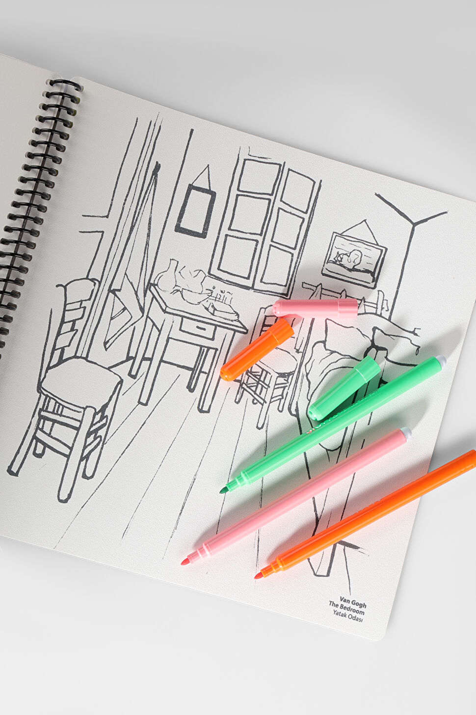 Akademi Çocuk Mat Mini Set Ünlü Resimler Minik Ressamlar Yıkanabilir Unisex Aksesuar Beyaz Boyama Kitabı 25K.A25M.1159-11 | Vicco