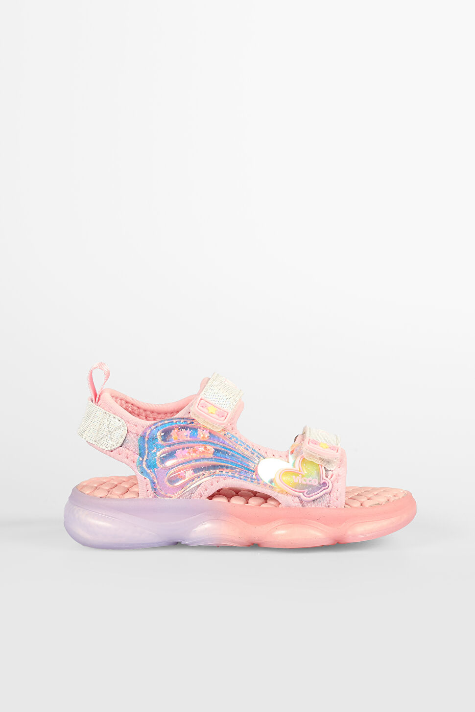 Vicco Can Işıklı Kız Okul Öncesi Pudra Sandalet 332.P25Y.254-114 | Vicco